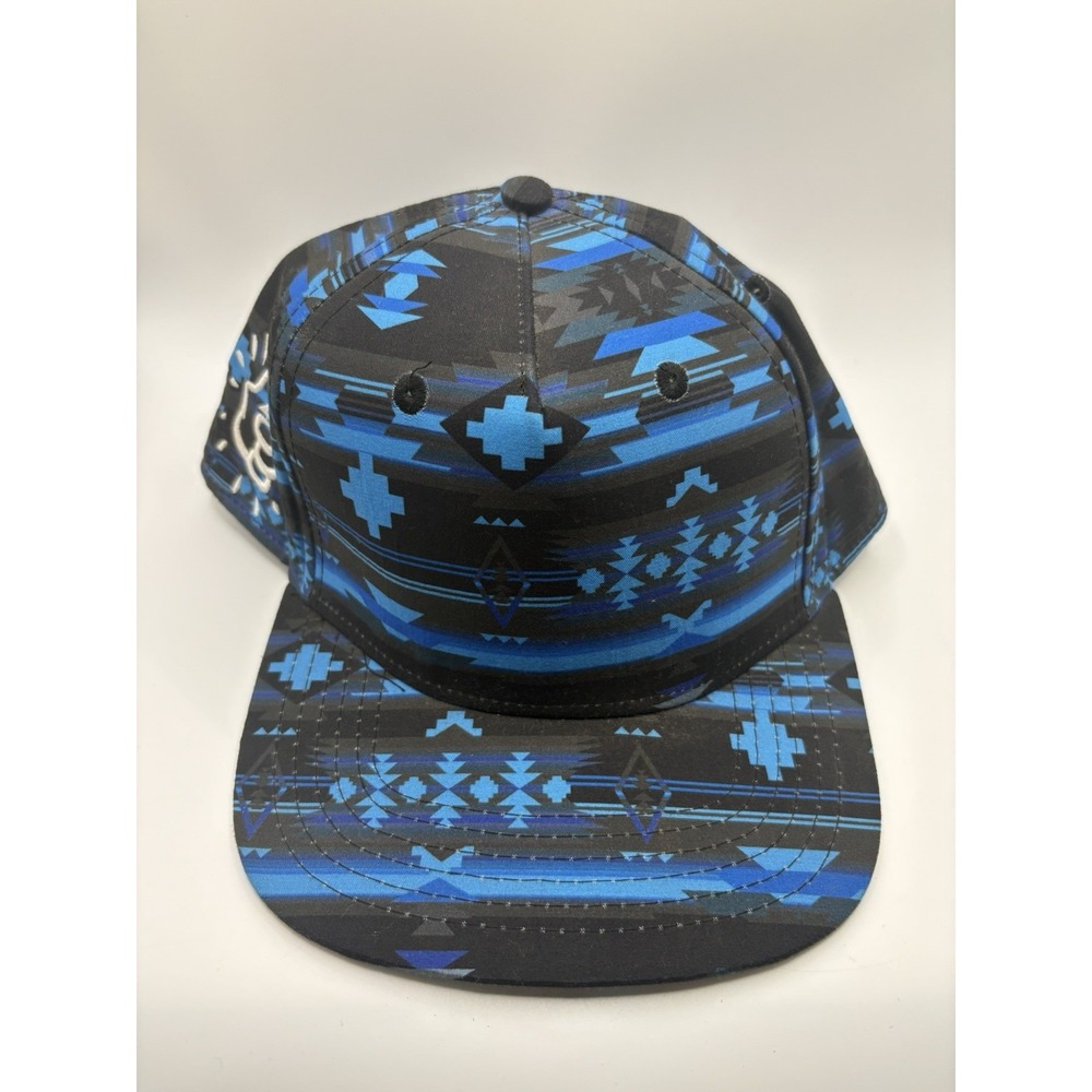 Rare NEFF x Mac Miller Snapback Hat Blue Black Tribal Aztec Most Dope OSFM